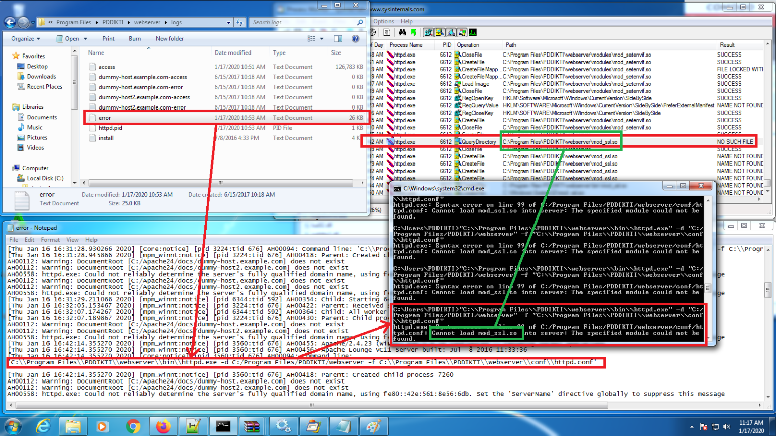 Error could not load model. Error could not load model